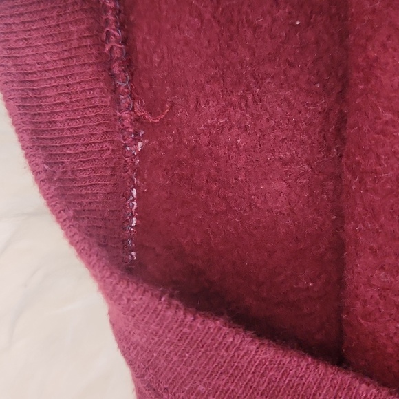 Vintage Crewneck Maroon Cotton Sweatshirt - Picture 4 of 5